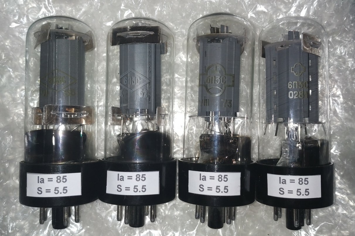 6P3S 6П3С 6L6 6L6GT 6L6G 5881  MATCHED QUAD MILITARY TUBES NOS.
