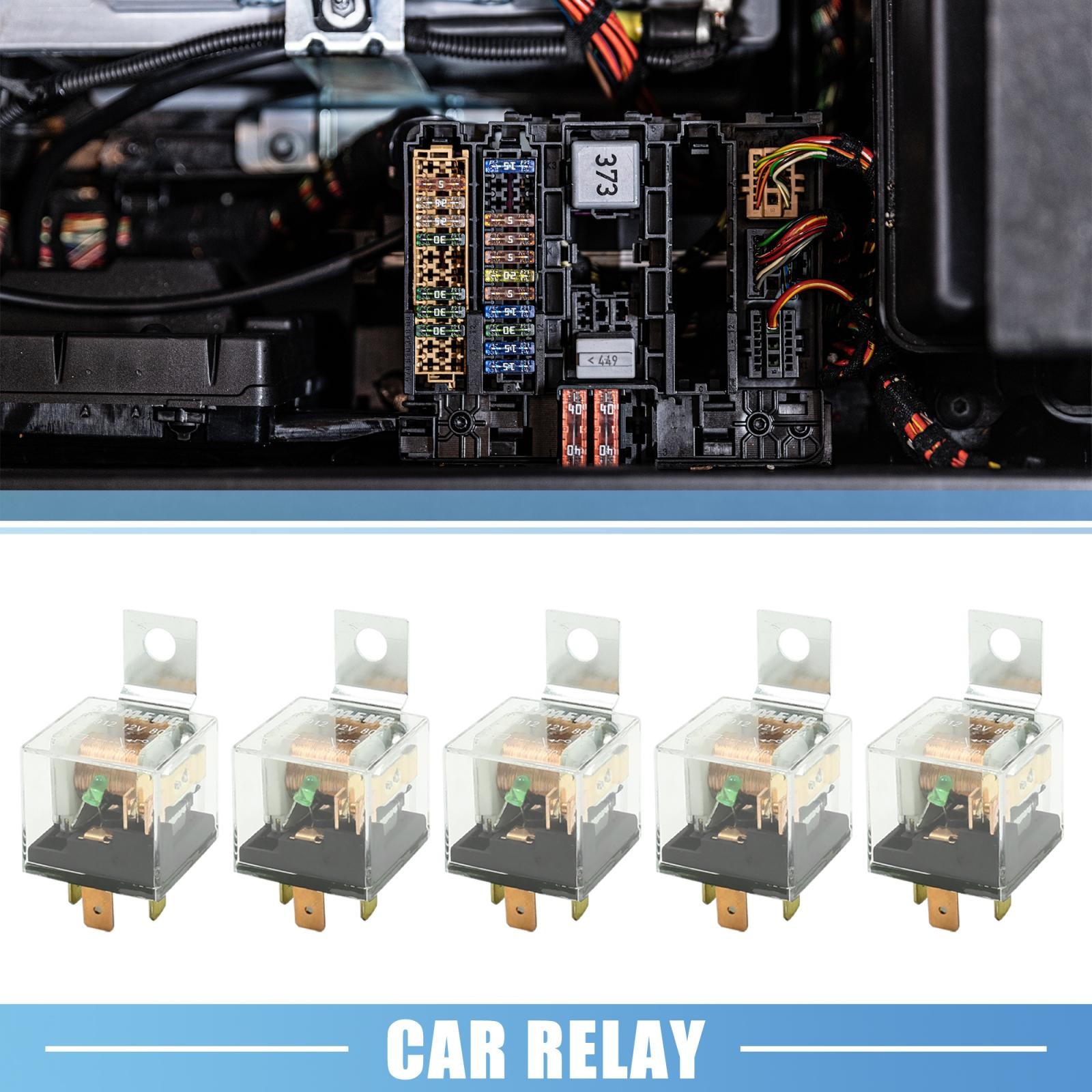 5 Pcs JD1912 80A 12V DC Universal Car Vehicle Motor Fuse Relay Switch Power