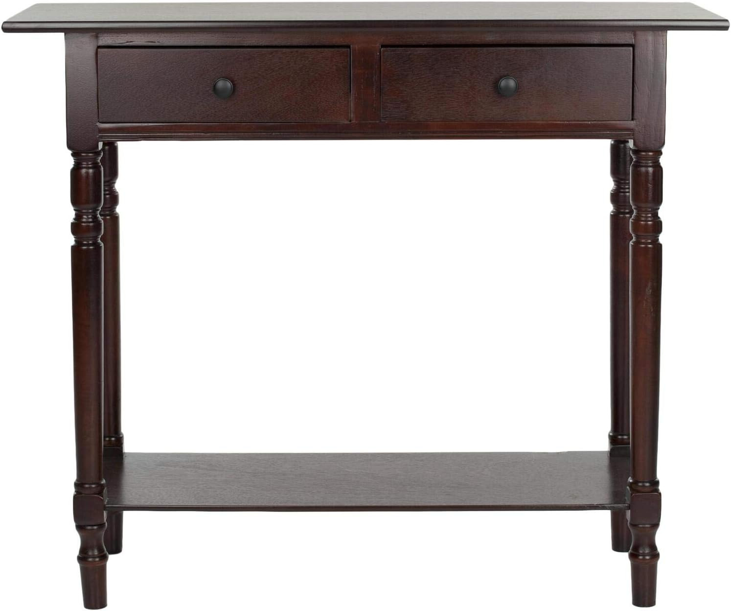SAFAVIEH Home Collection – Rosemary Dark Cherry Console Table with Drawers & She