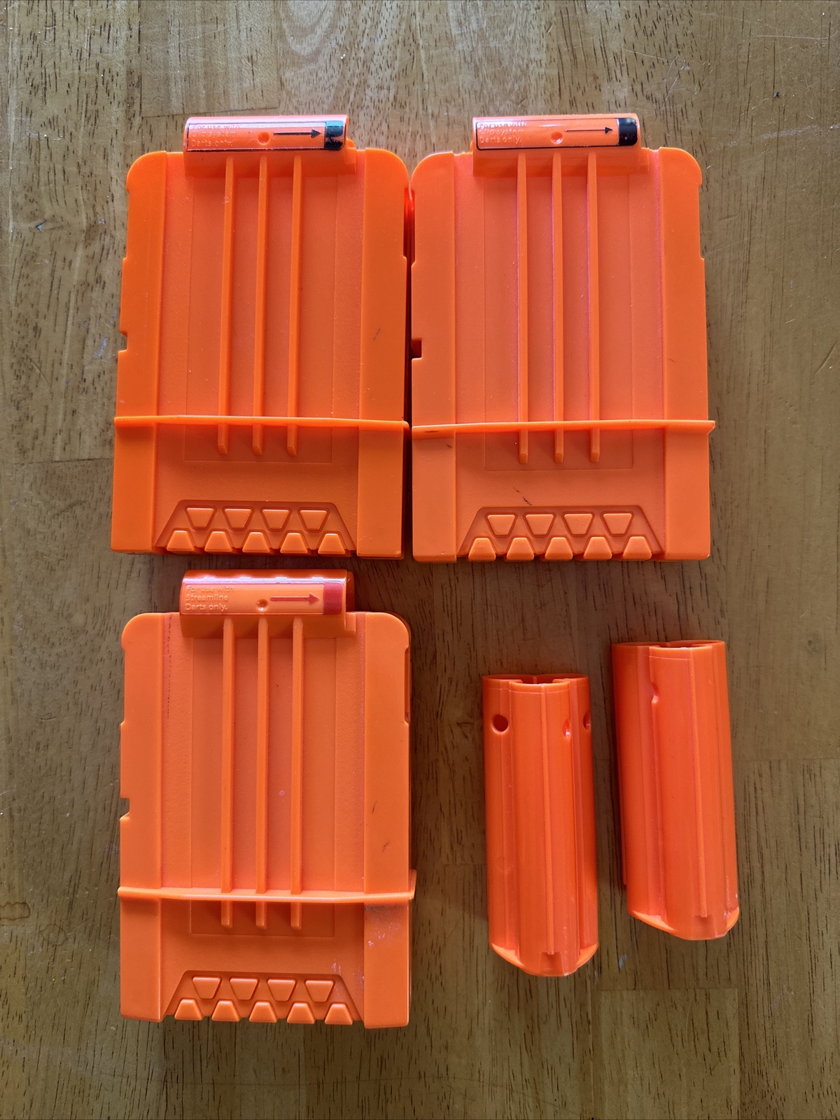 Nerf Dart Gun Magazine Clips 3 - 6 Round Clips and 2 - 3 Round Clips