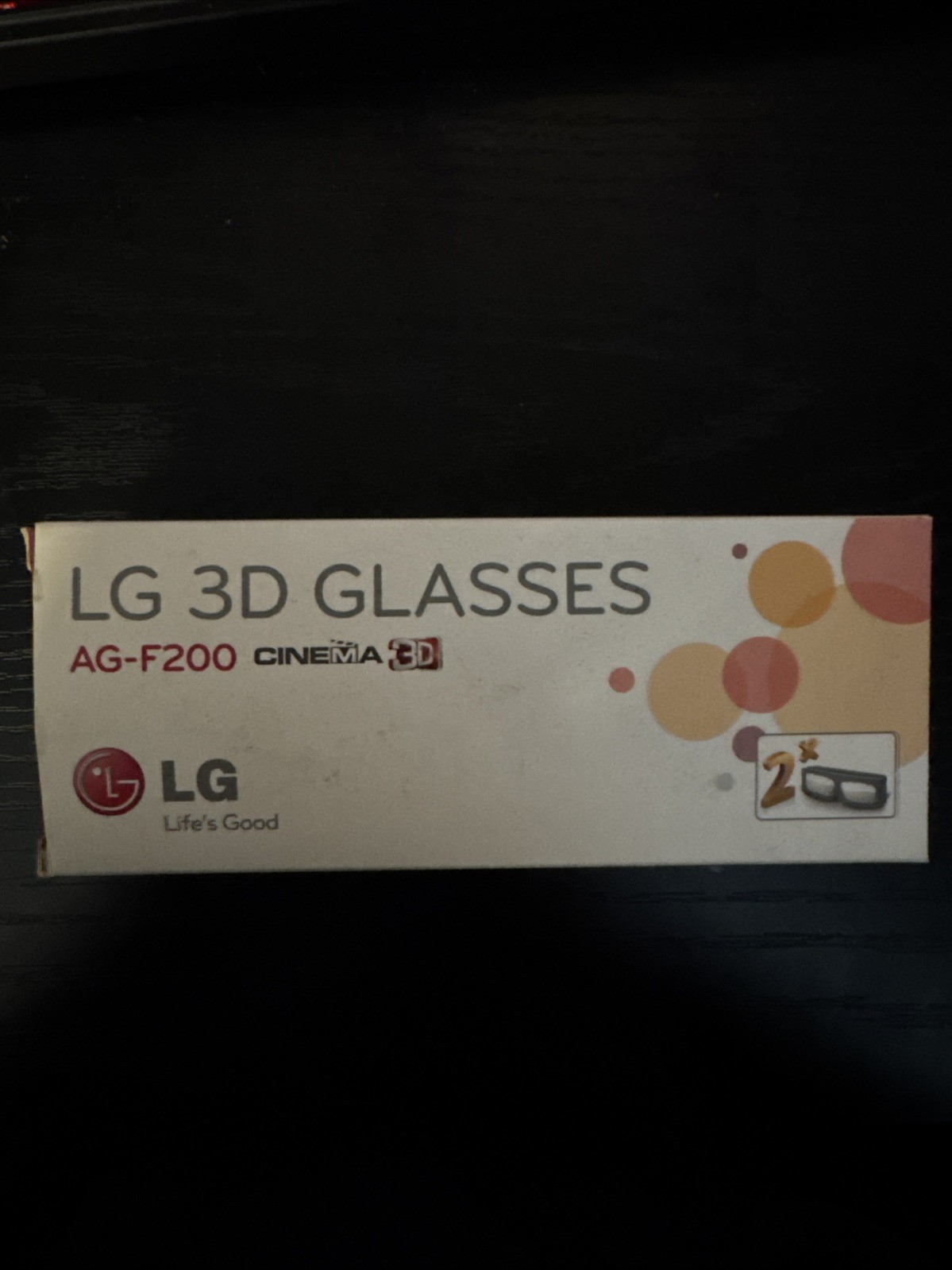 LG 3D Glasses Model #: AG-F200, Cinema 3D 2-Pack of Glasses BRAND NEW