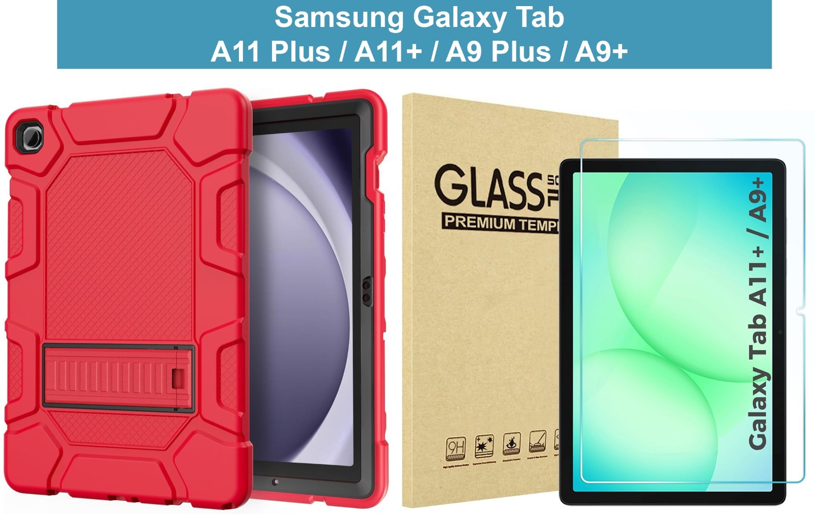 For NEW Tablet Samsung Galaxy Tab A11 Plus A11+ / A9 Plus A9+ Rugged Case Cover