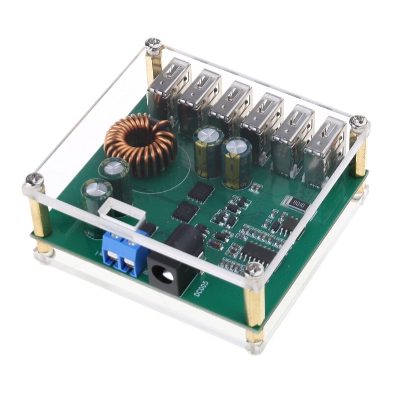 DCBuck Power Voltages Converter Module 6USB Output For Electronics Projects