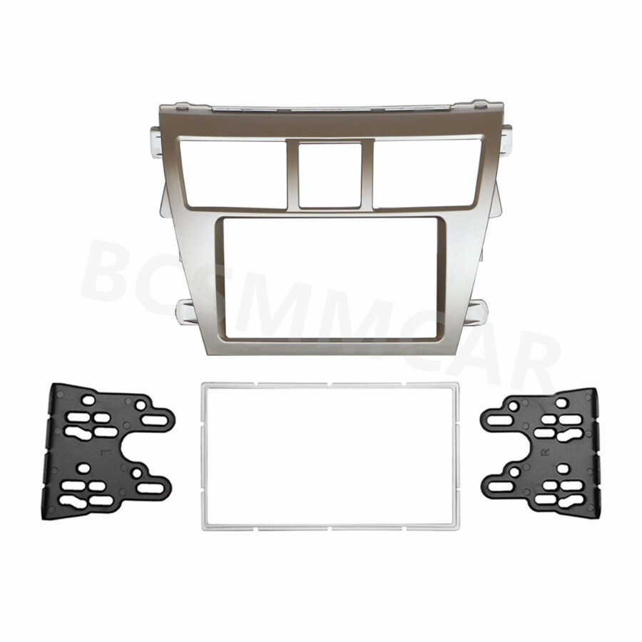 2 Din Car Stereo Radio DVD Fascia Frame Kit Fit For Toyota Yaris Sedan 2006-2012