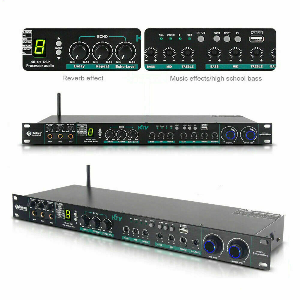 New 110V 220V DSP Professional Audio Digital Processor KTV Karaoke Effect System