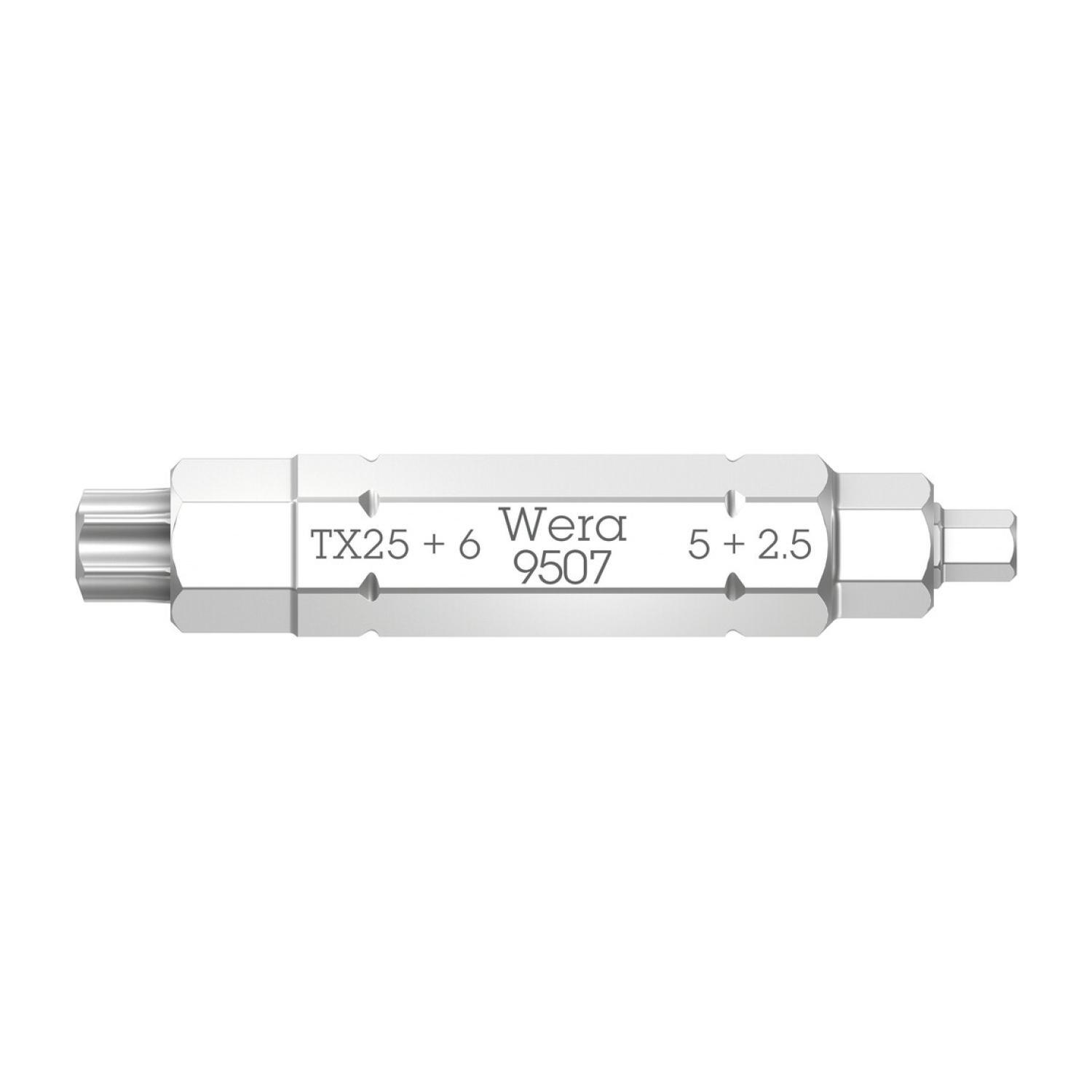 Wera 05073202001 9507 SB 4-in-1 Bit 2, 2.5; 5; 6 x TX 25 x 37 mm