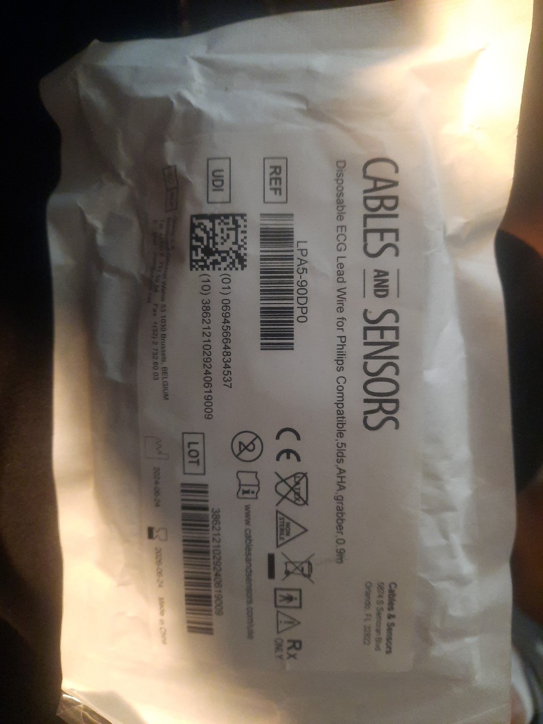 LPA5-90P0 - PHILIPS COMPATIBLE - ECG MONITOR LEAD WIRES - NEW
