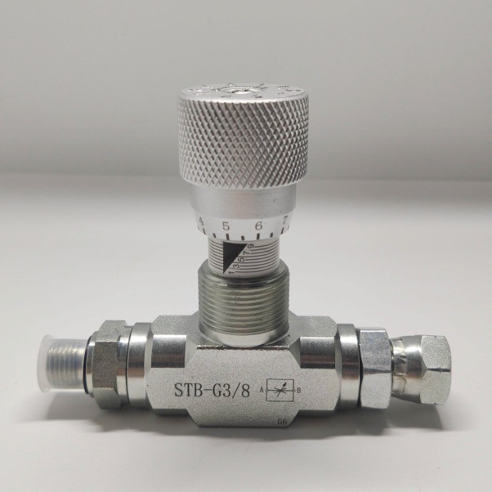 STB-G3/8 W/ L08 connector Flow Control bidirectional hydraulic restrictor valve