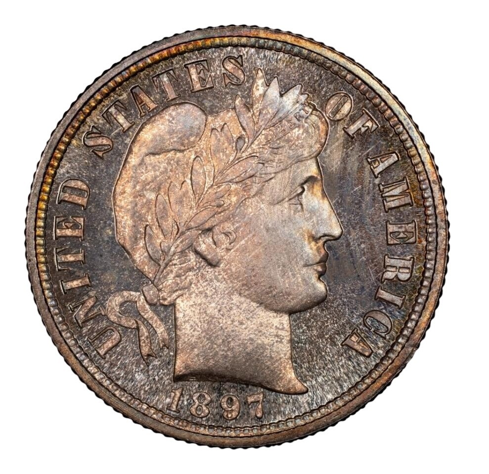 1897 10C Barber Dime CACG PR68CAM TOP POP (3) Only CAC