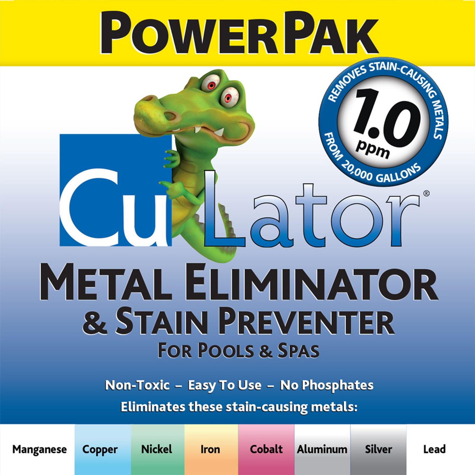 CuLator Metal Eliminator PowerPak 1.0 for Pools & Spas – Removes Copper Iron ...