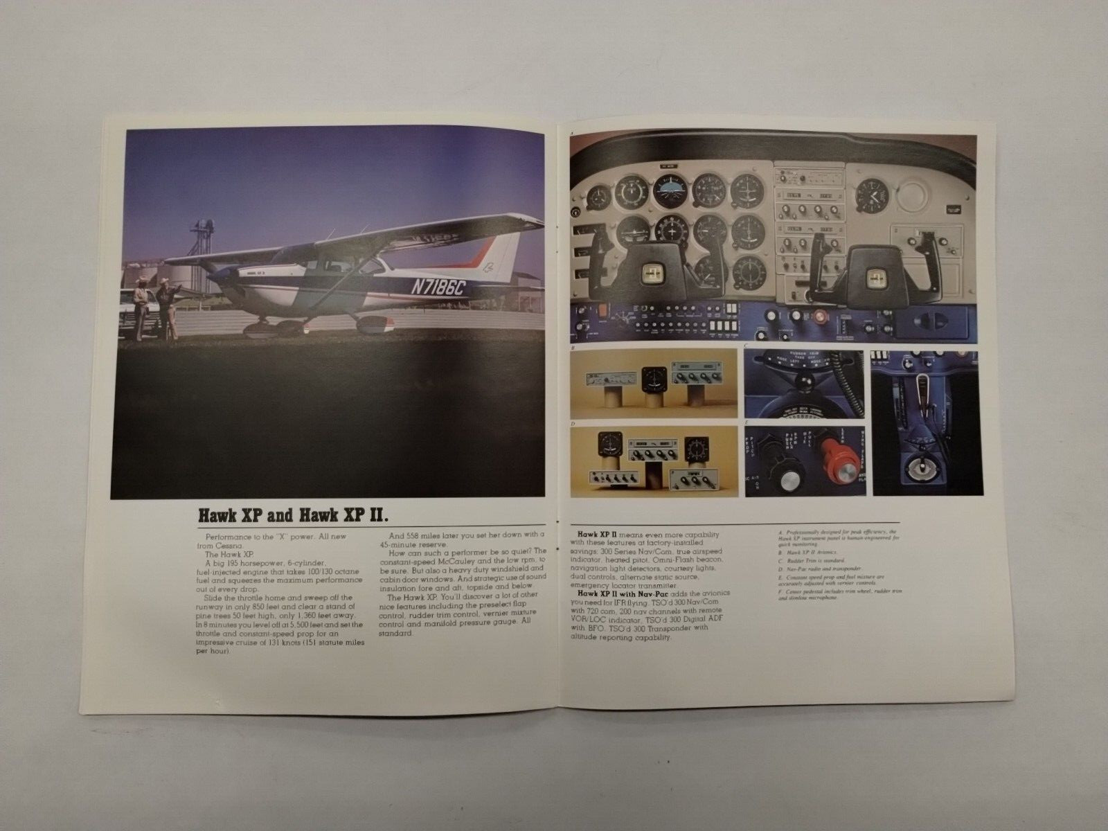 2-Cessna 1977 Commuter, Skyhawk/100, Hawk XP & Cardinal Brochures-Original