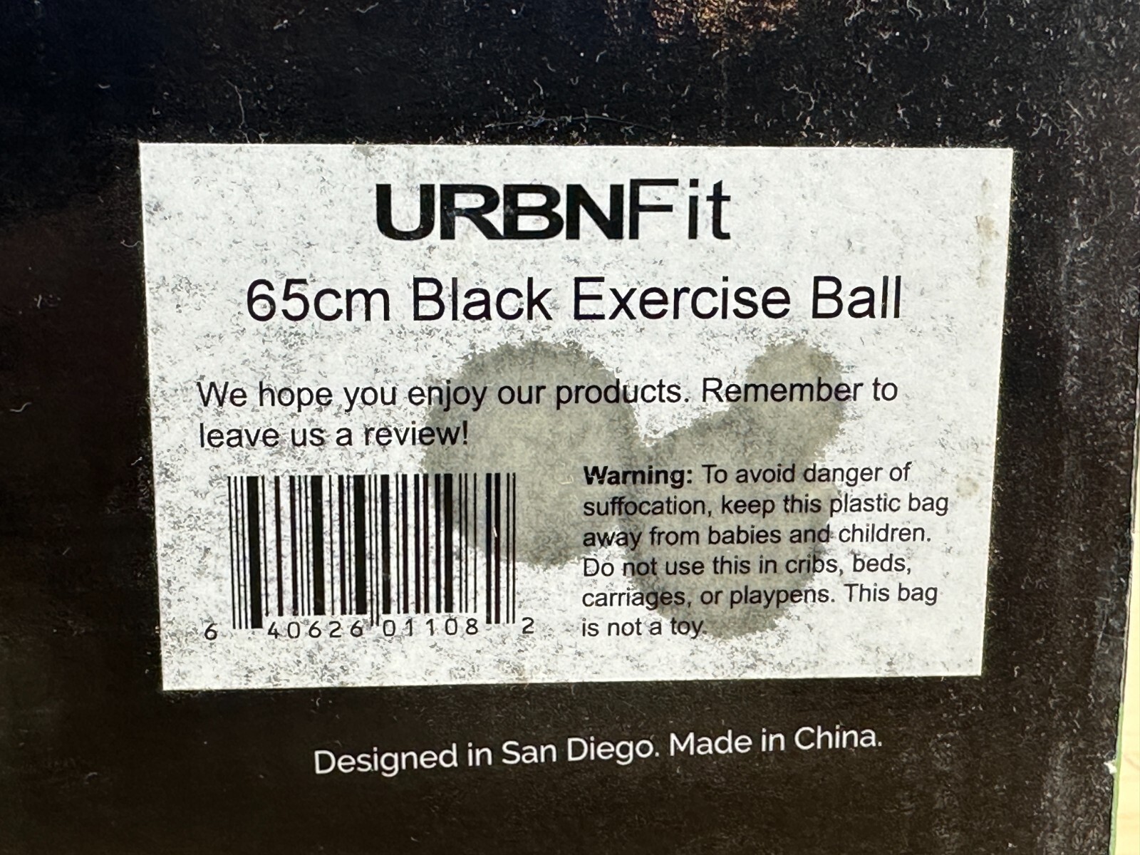 URBNFit Exercise Ball (65 cm) for Stability & Yoga - Workout Guide