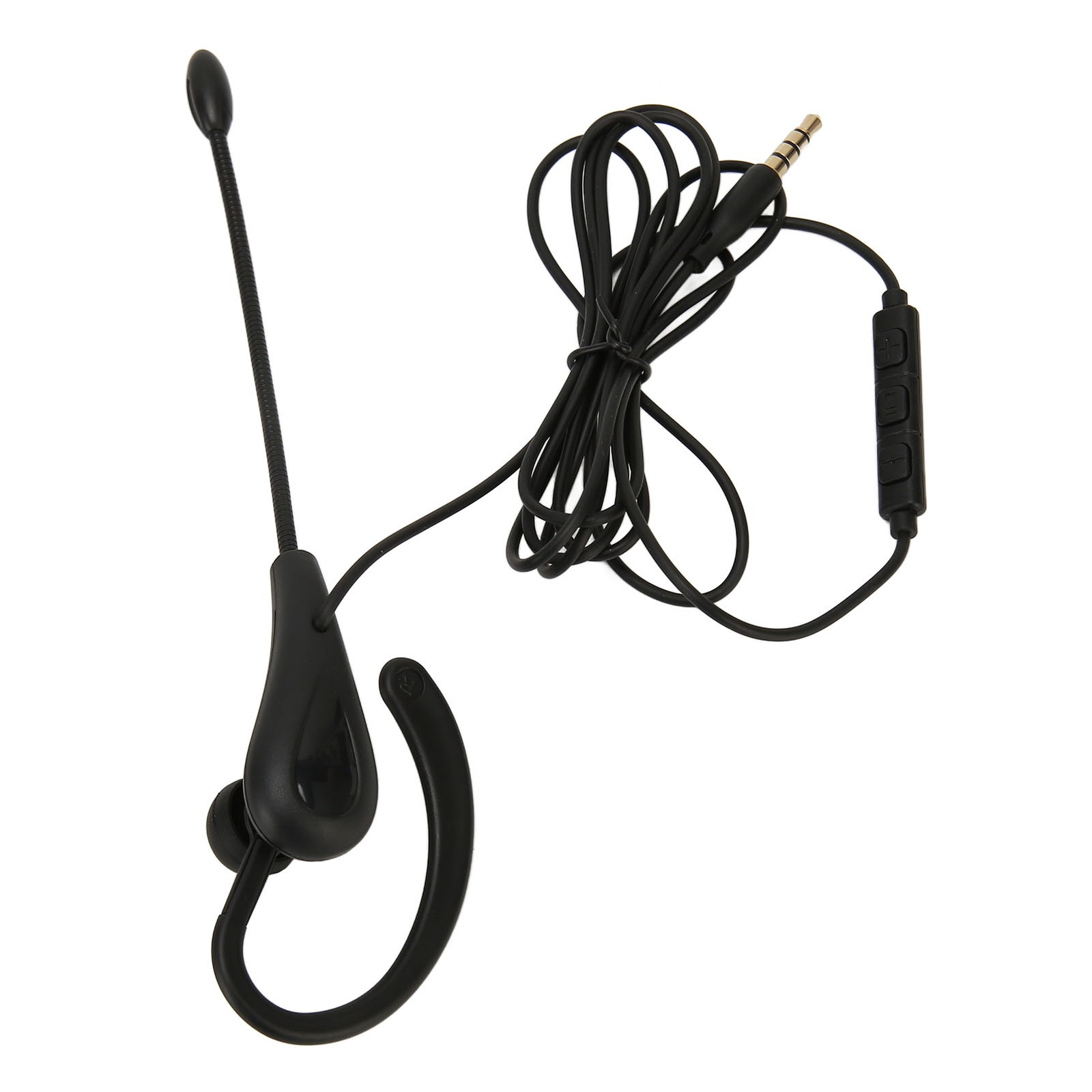 Single Ear Headset With Microphone Wired Noise Cancelling Lightweight Monaural
