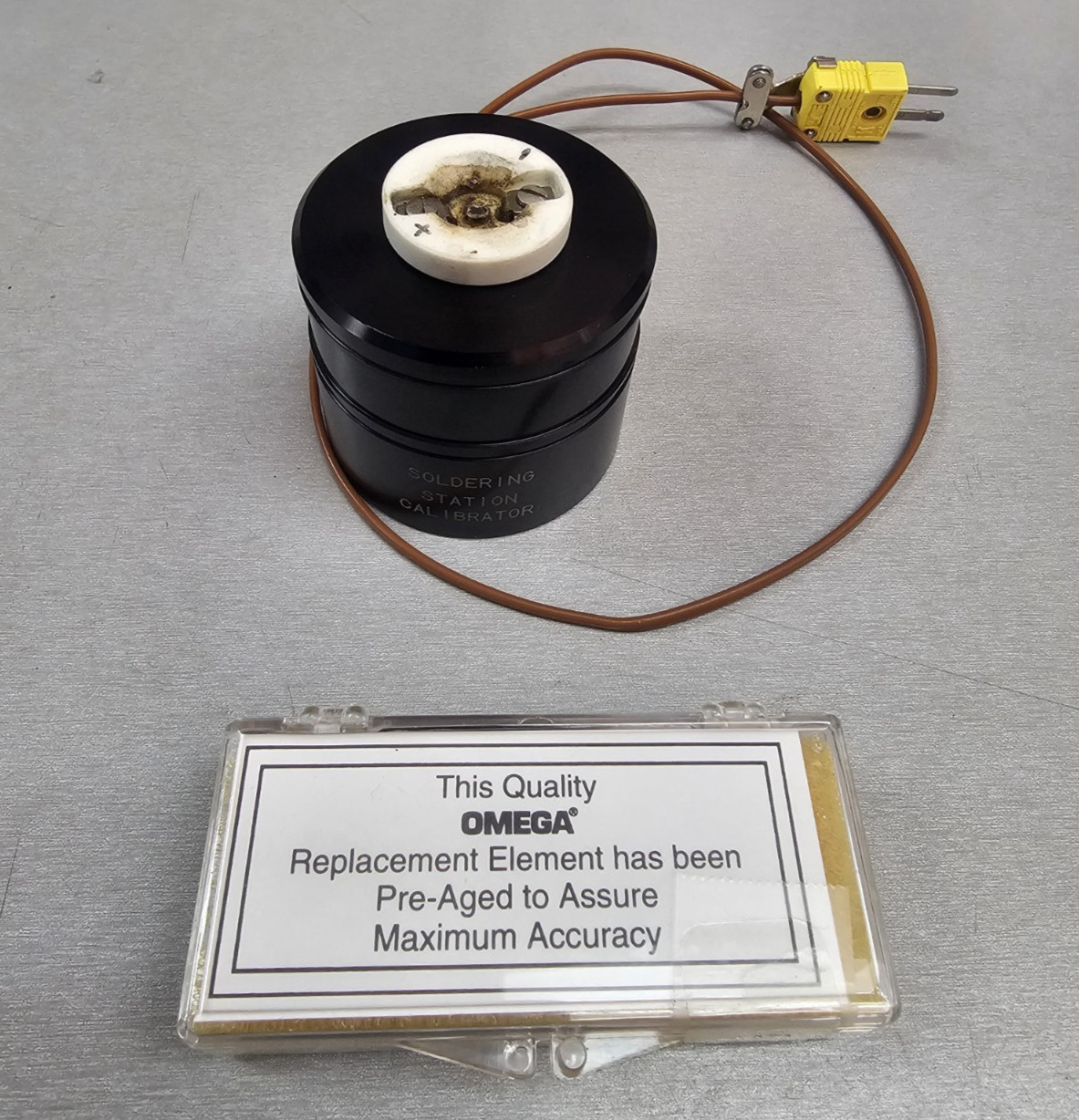 OMEGA ENGINEERING Soldering Iron Calibrator with New Element Type K Thermocouple