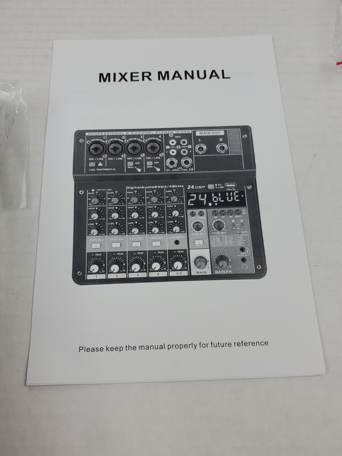 TEYUN A6 Professional 6-Channel Mixing Console w/ Effects Processor (NEW)