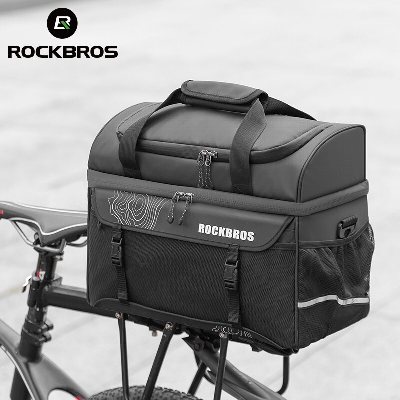 ROCKBROS Bike Trunk Cooler Rack Rear Seat Carrier Bag Insulated Bike Panniers11L