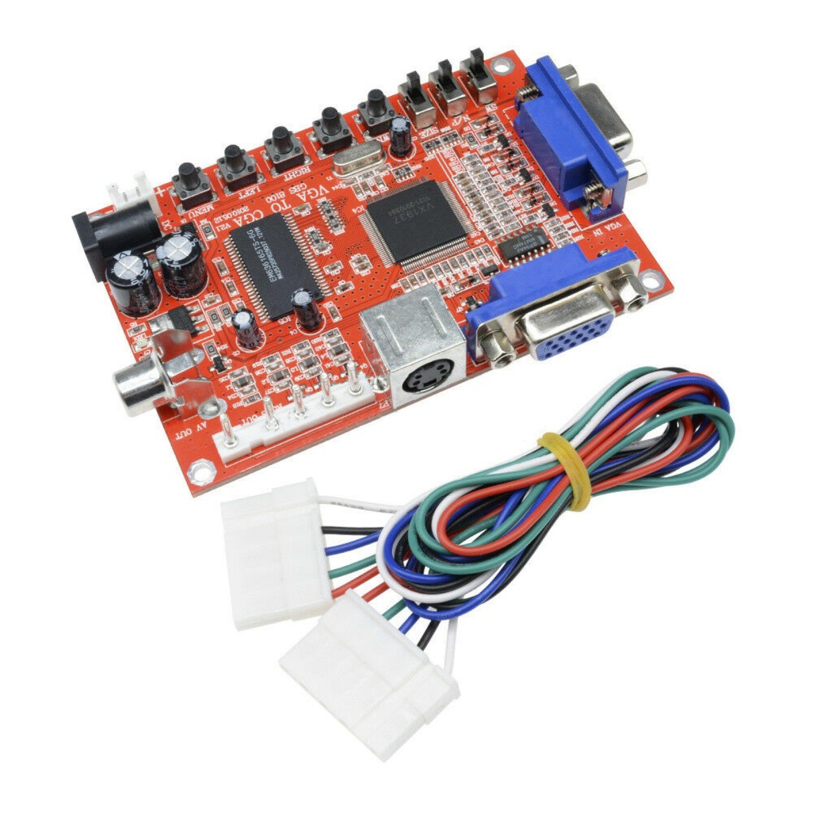 Output adjust Arcade Cabinet CRT Monitor Converter VGA To CGA RGBS/CVBS/S-VIDEO