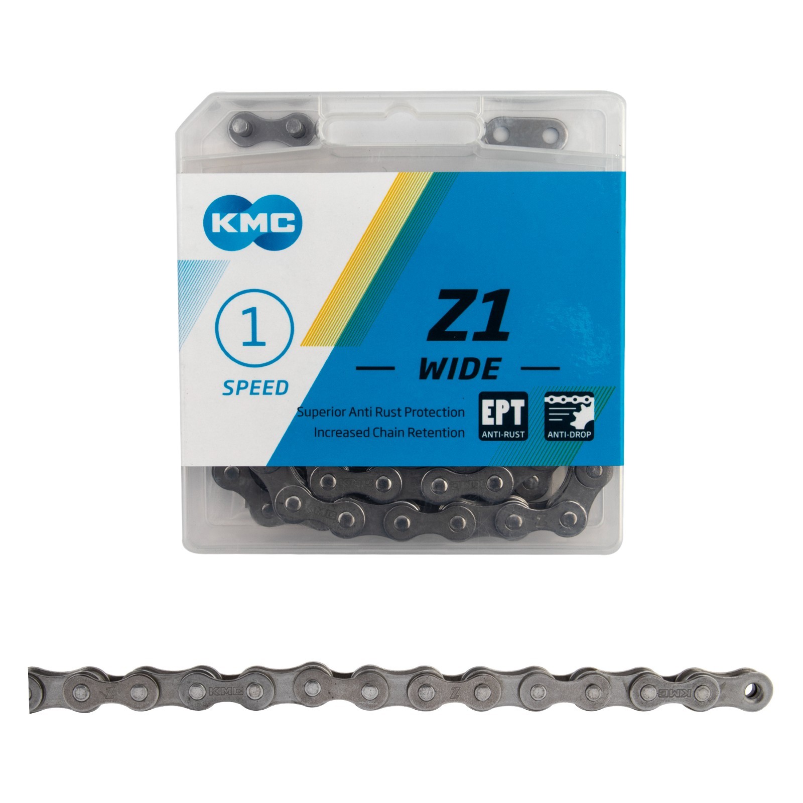 KMC Z1 Wide EPT 1/8" Track Fixed Gear BMX Singlespeed Bike Chain Anti-Rust