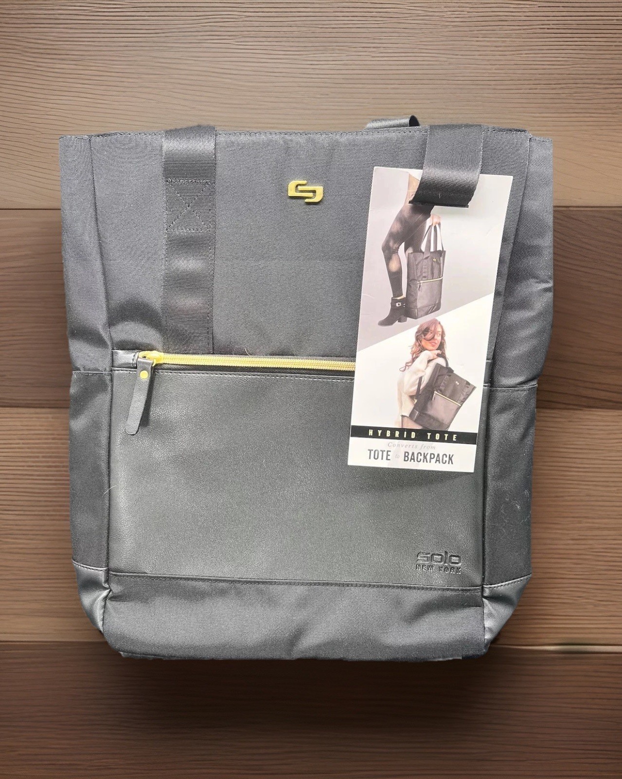 Solo New York Parker Hybrid Tote for 15.6" Laptop Black Backpack New With Tags