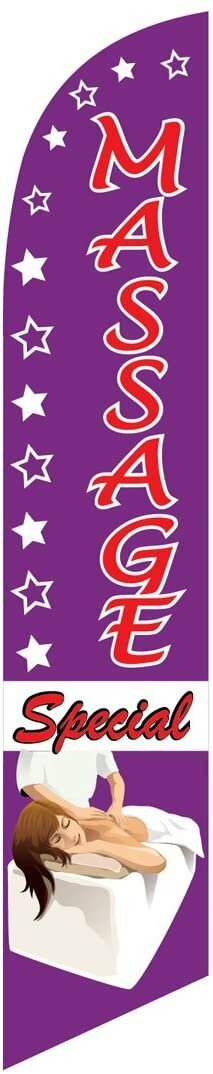Massage Special Feather Banner Swooper Flag -No Wind Required- Replacement...
