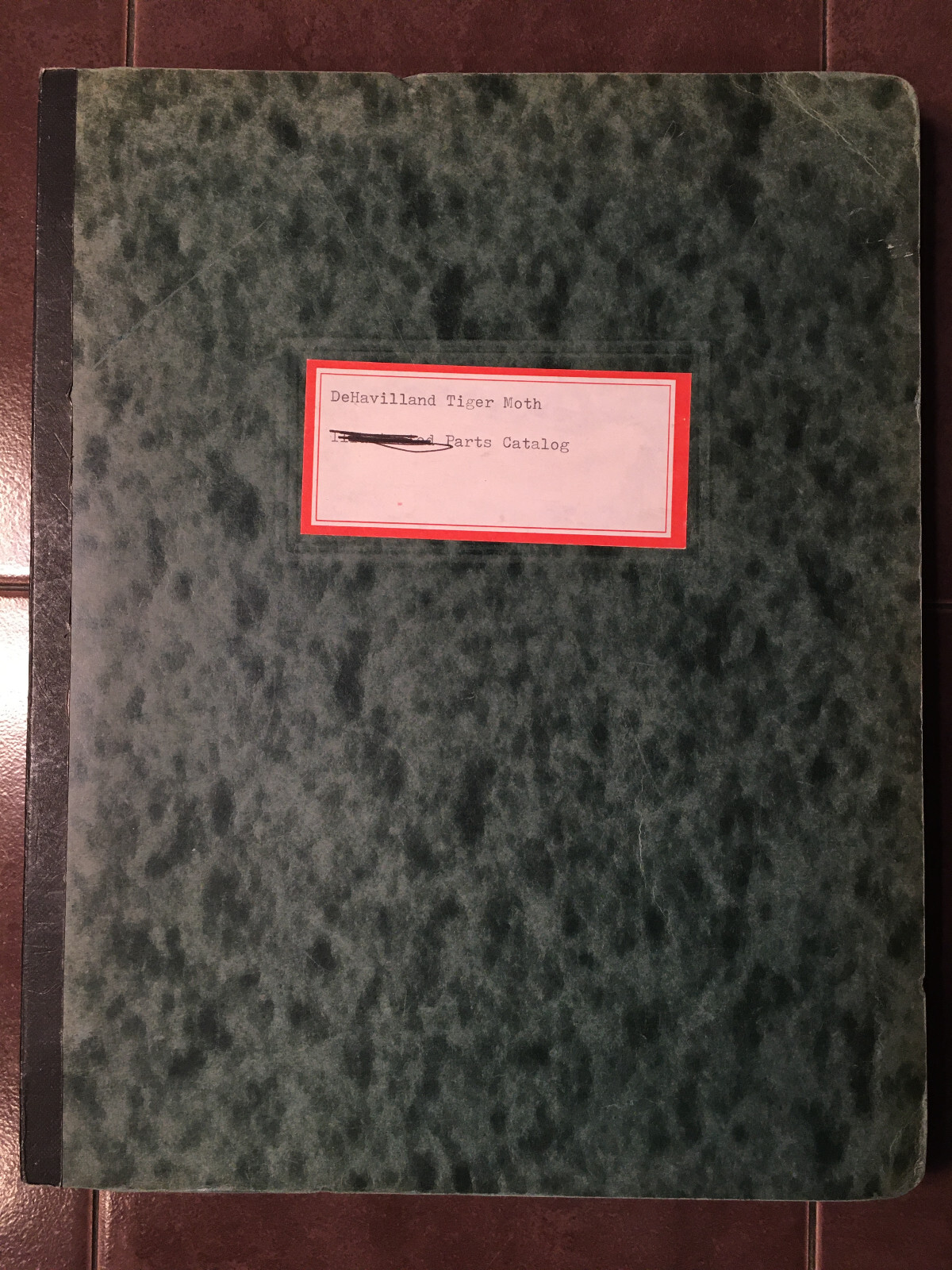 De Havilland Tiger Moth Parts Manual.