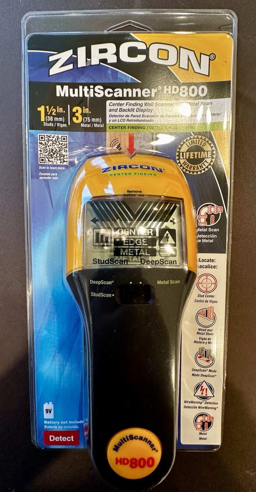 New Zircon MultiScanner HD800 Multi-Function Wall Scanner