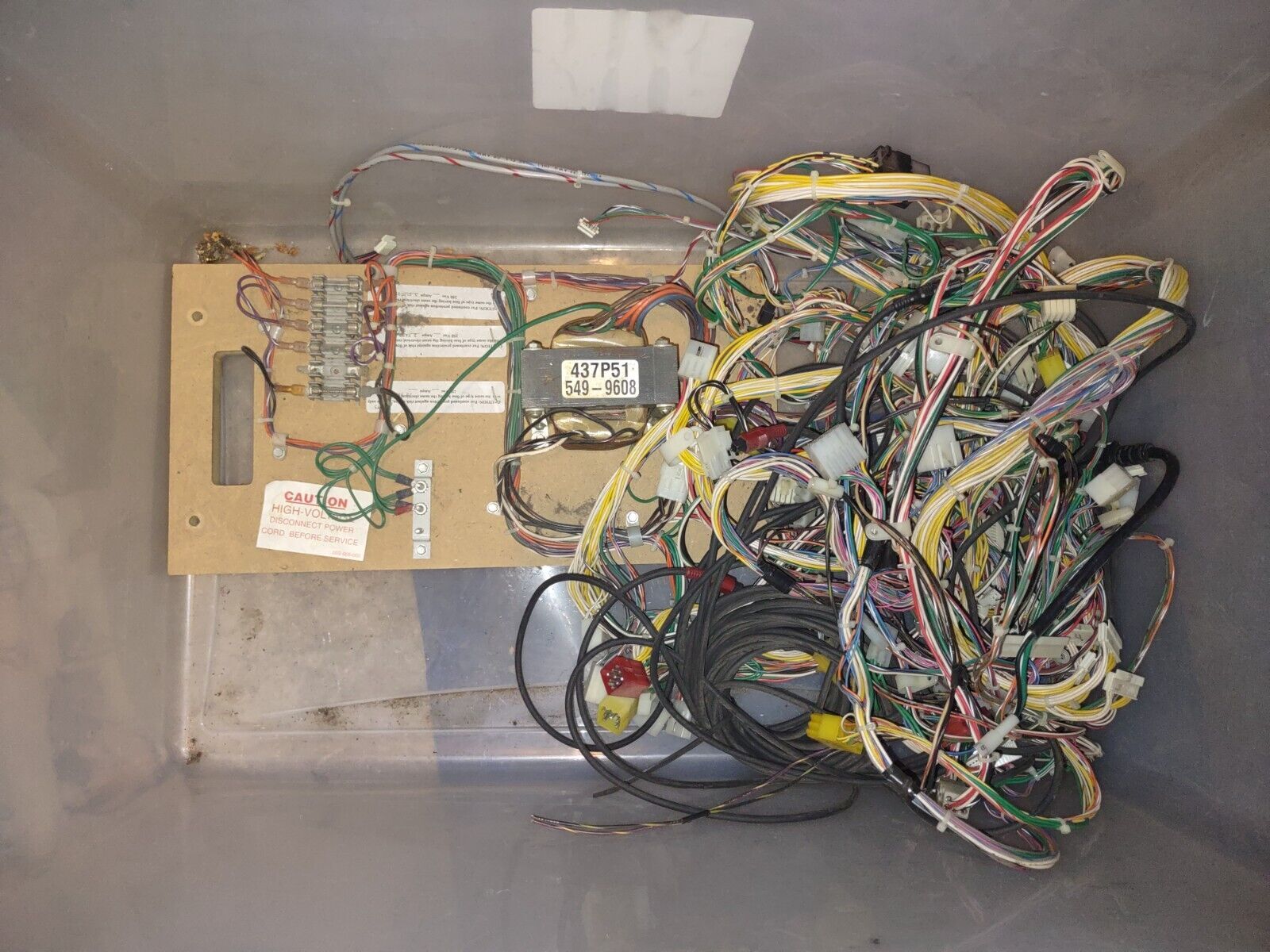 sega manx tt arcade pcb wires and transformer lot #128