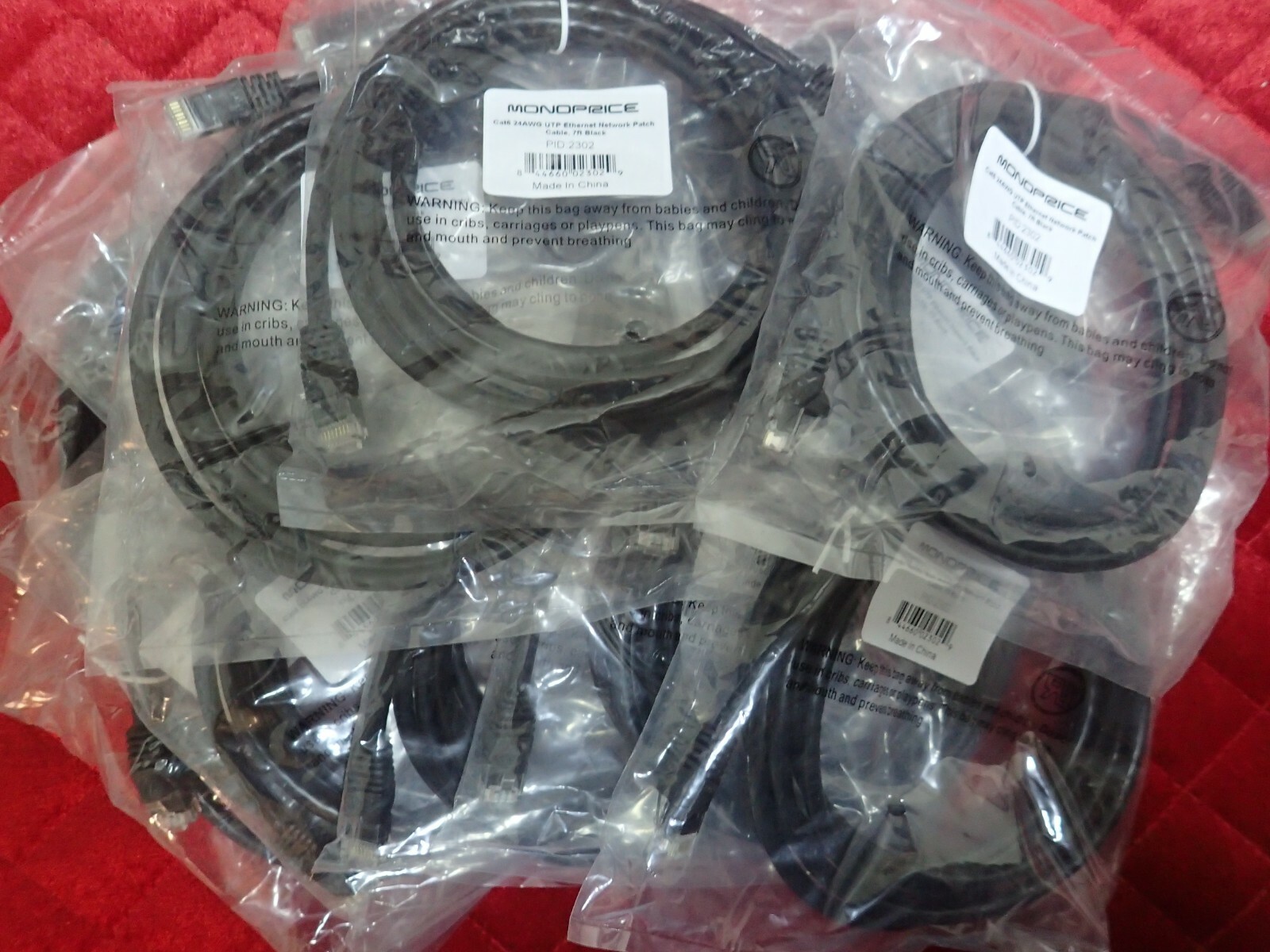 MONOPRICE - 7 ft. - Black - 24AWG UTP Ethernet Network Patch Cable - BRAND NEW!