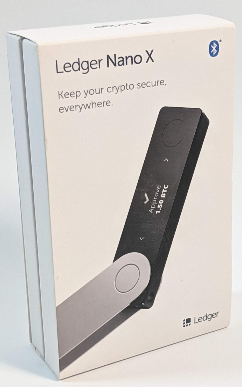 Ledger Nano X Hardware Wallet for Bitcoin & Crypto Used Factory Reset W/ Box