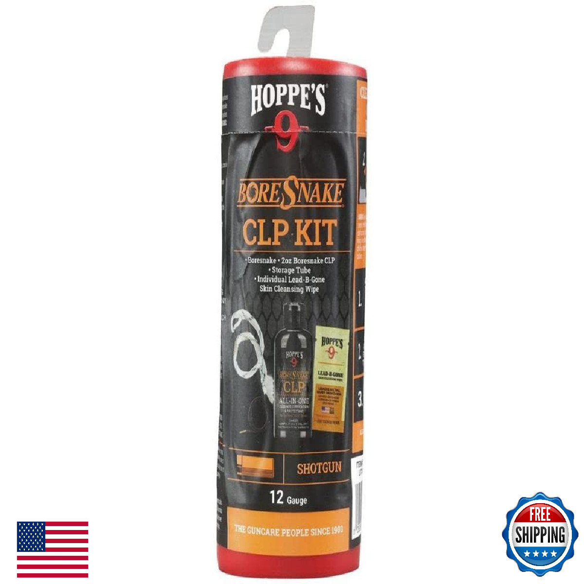 Hoppes CLP Cleaning Kit 12 Gauge Shotgun Snake Gun Cleaner 210012