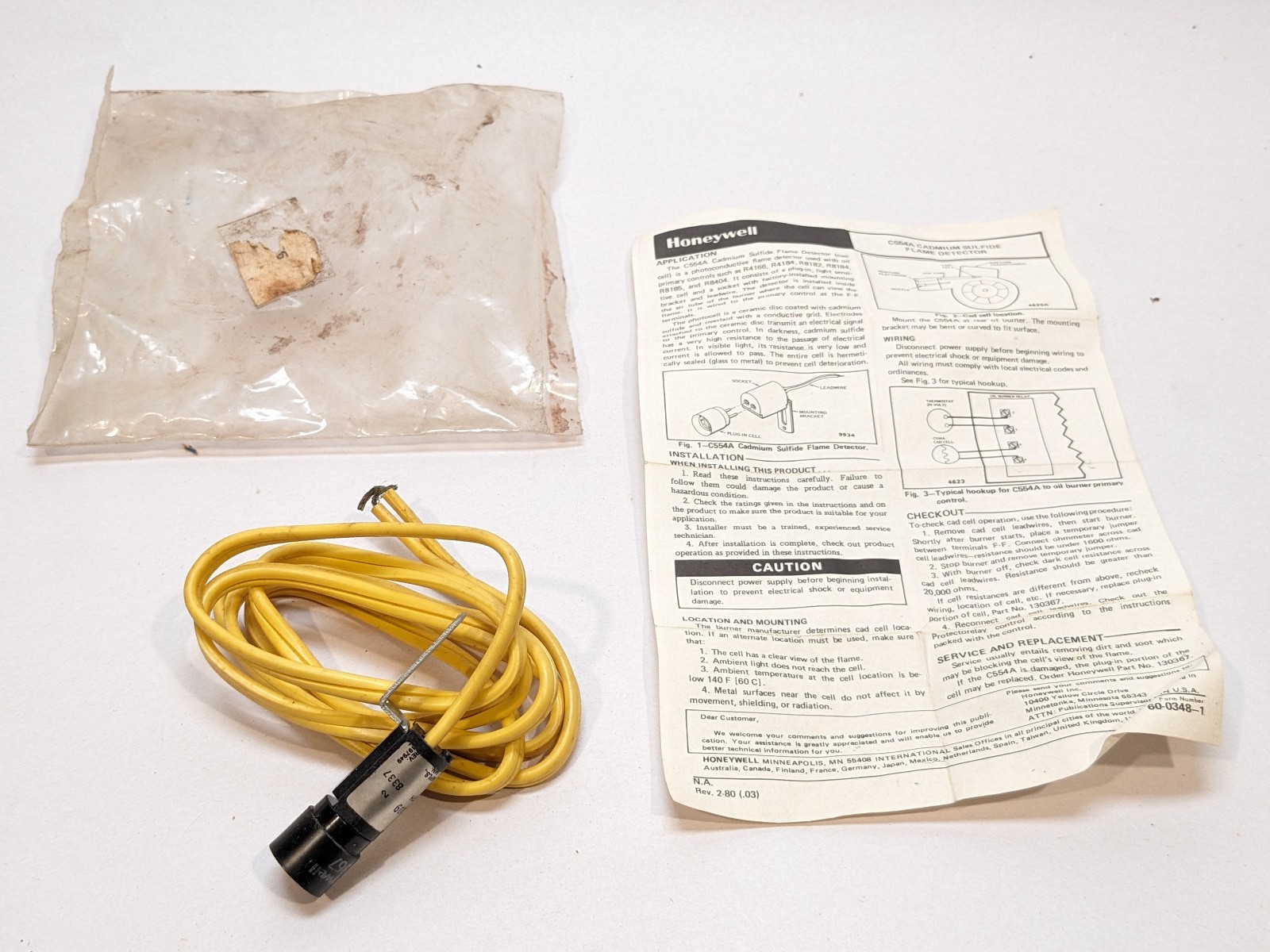Honeywell C554A Cadmium Sulfide Flame Detector