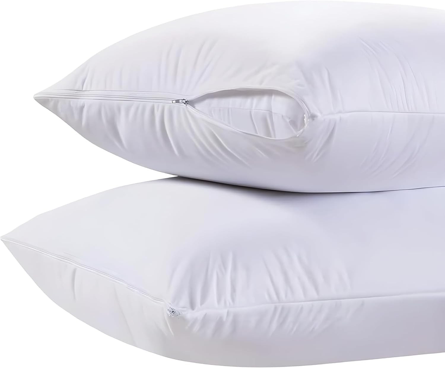 King Pillow Covers W/ Zipper 2 Pack 20 x 36 Ultra-Soft Cozy & Noiseless King