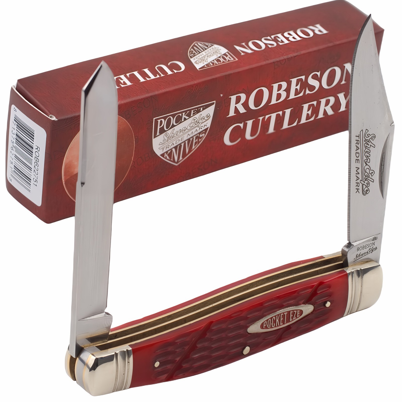 Robeson Cutlery Texas Moose Folding Pocket Knife Red Jigged Bone