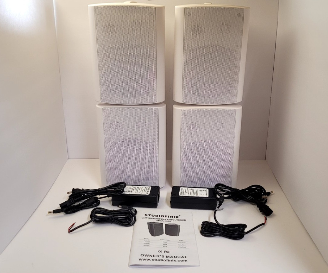 STUDIOFINIX HOS-501 5" Waterproof Indoor/Outdoor Bluetooth 5.0 Speakers - 4Pk