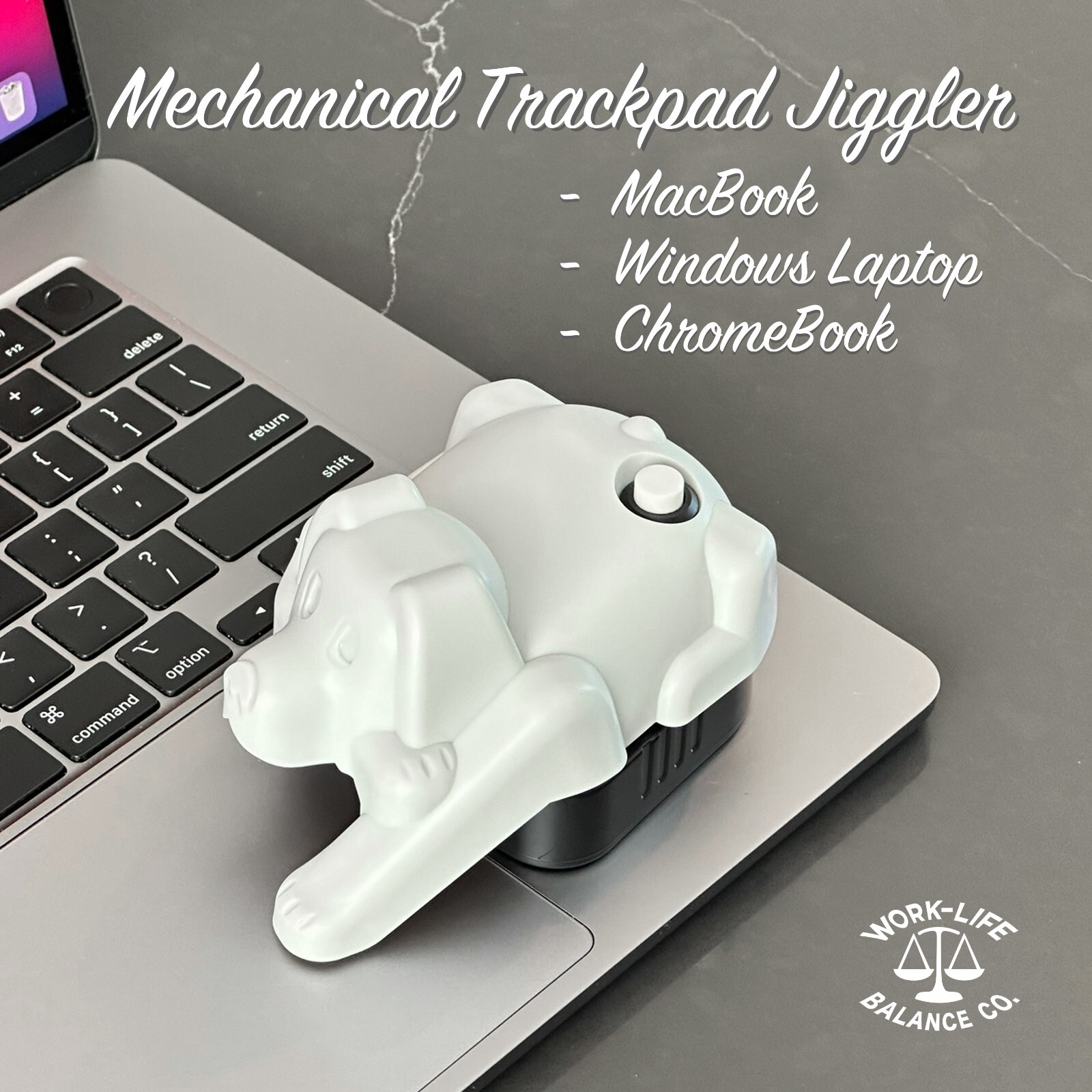 Laptop Touchpad Jiggler - Doesn't Require Mouse – AA Battery Powered - Cat/Dog