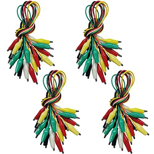 40PCS Premium Alligator Clips Electrical, Crocodile Cable, Test Leads 40pcs