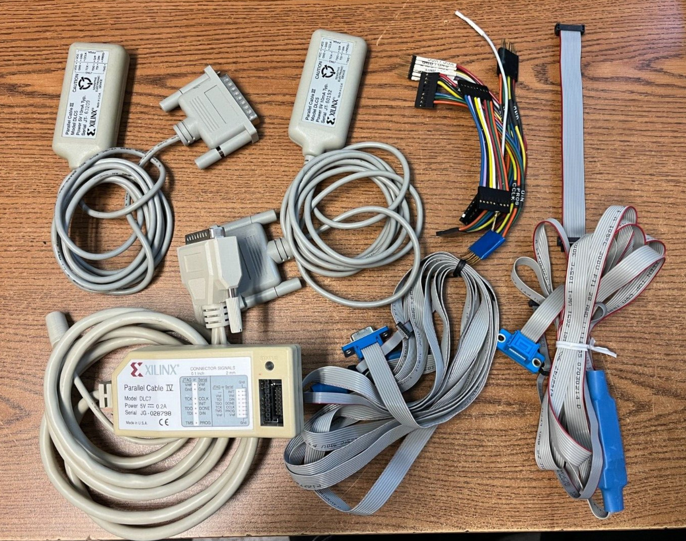 EXILINX DVC5 PARALLEL DOWNLOAD CABLE III & Cable IV, LOT OF 10, PNW