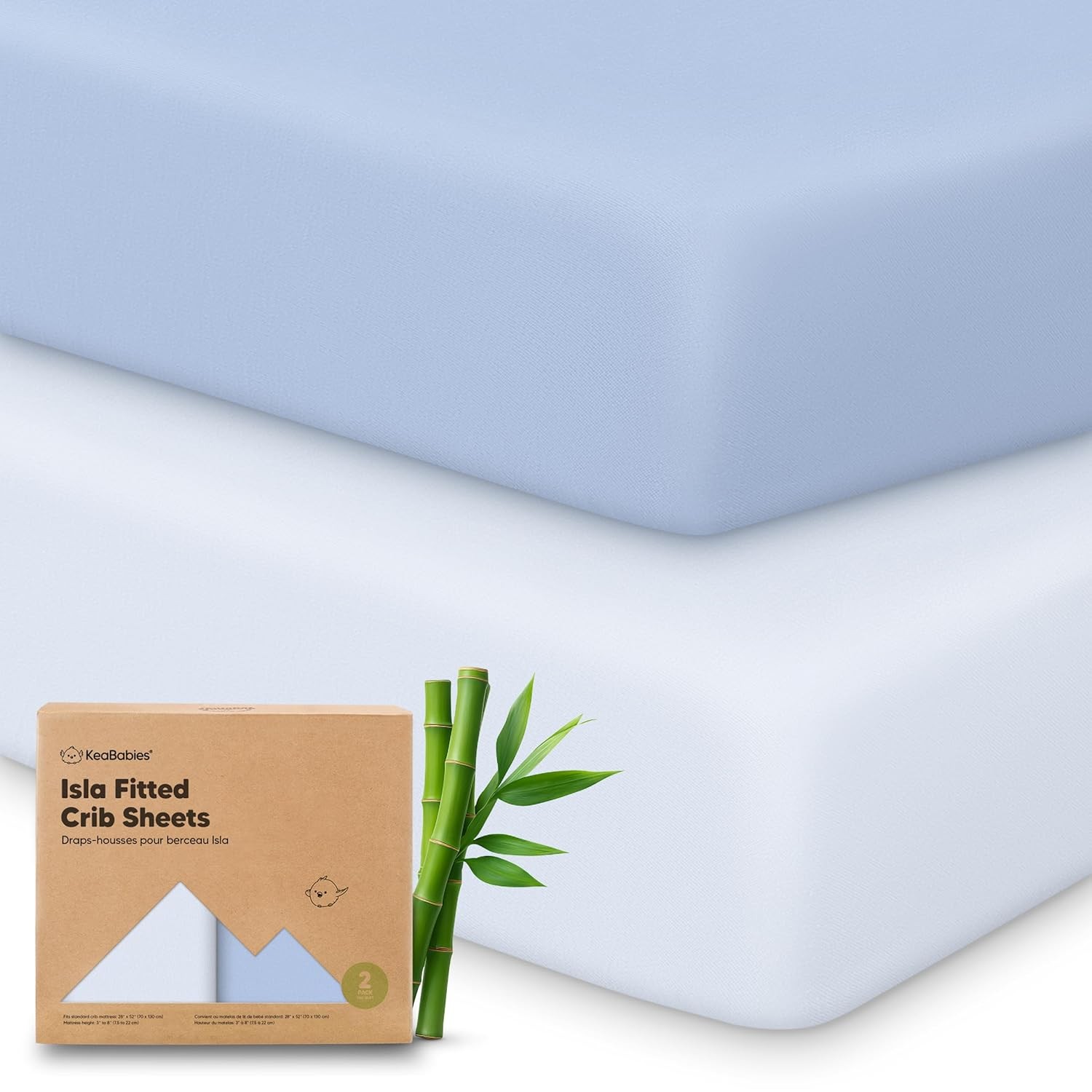 2-Pack Baby Crib Sheets for Boys, Girls