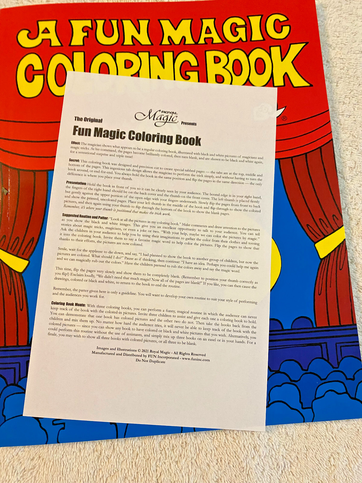 magic fun coloring book.new with instructions by Royal Magic
