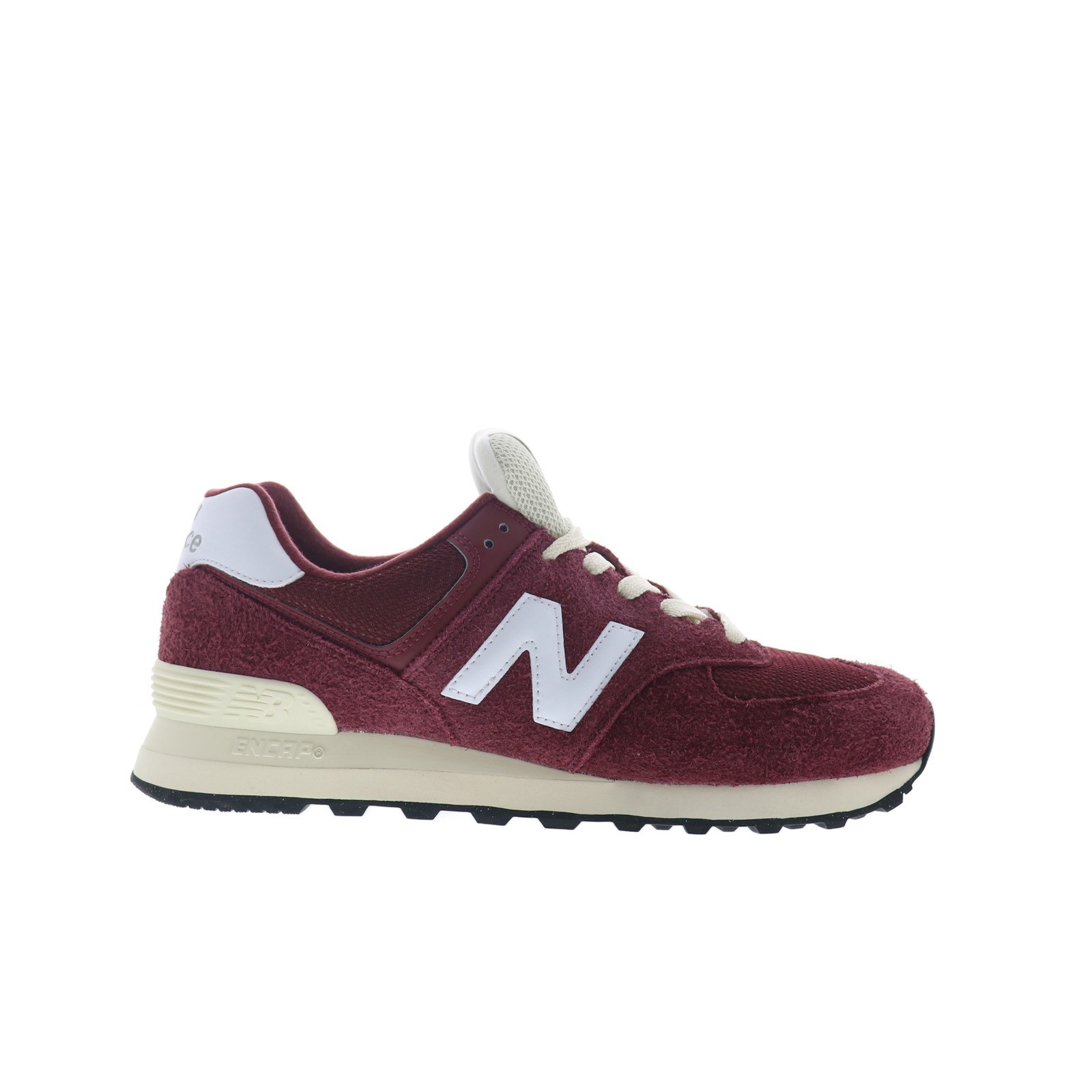 New Balance 574 U574RBK Mens Red Suede Lace Up Lifestyle Sneakers Shoes