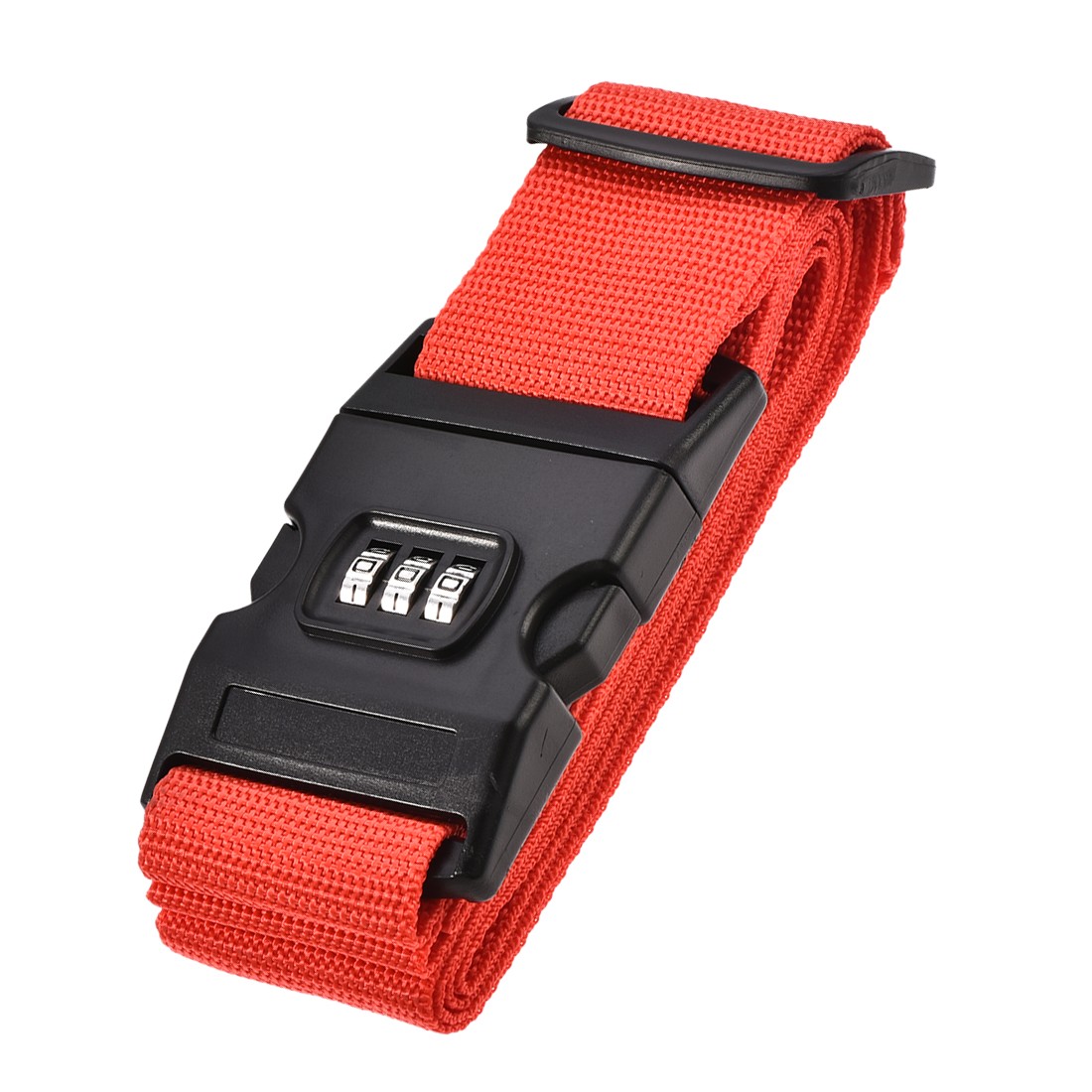 Luggage Strap Suitcase Belt with Lock Buckle 2Mx5cm for Travel Red