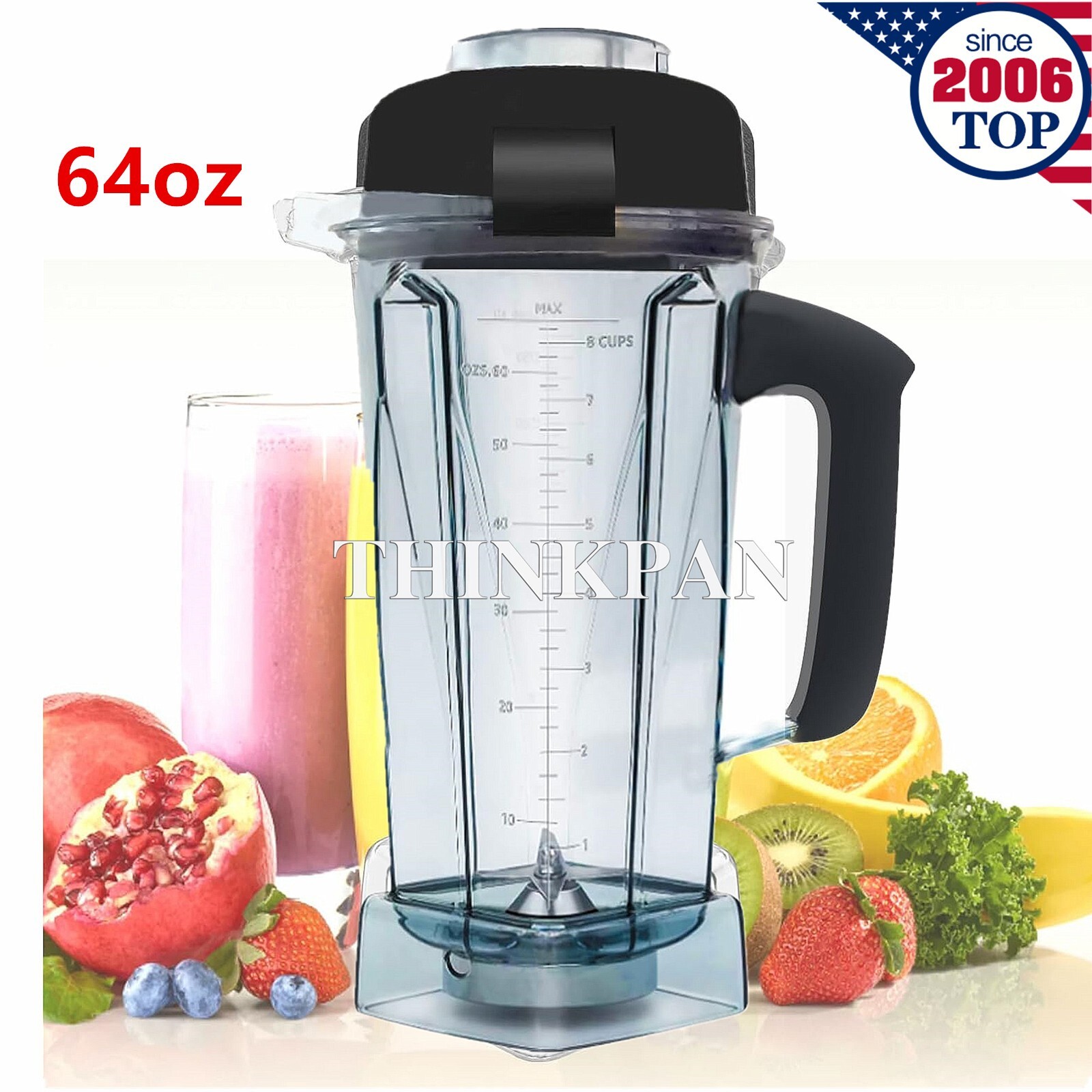 64 oz Container Pitcher Jar Compatible with Vitamix 5200 Blender Classic
