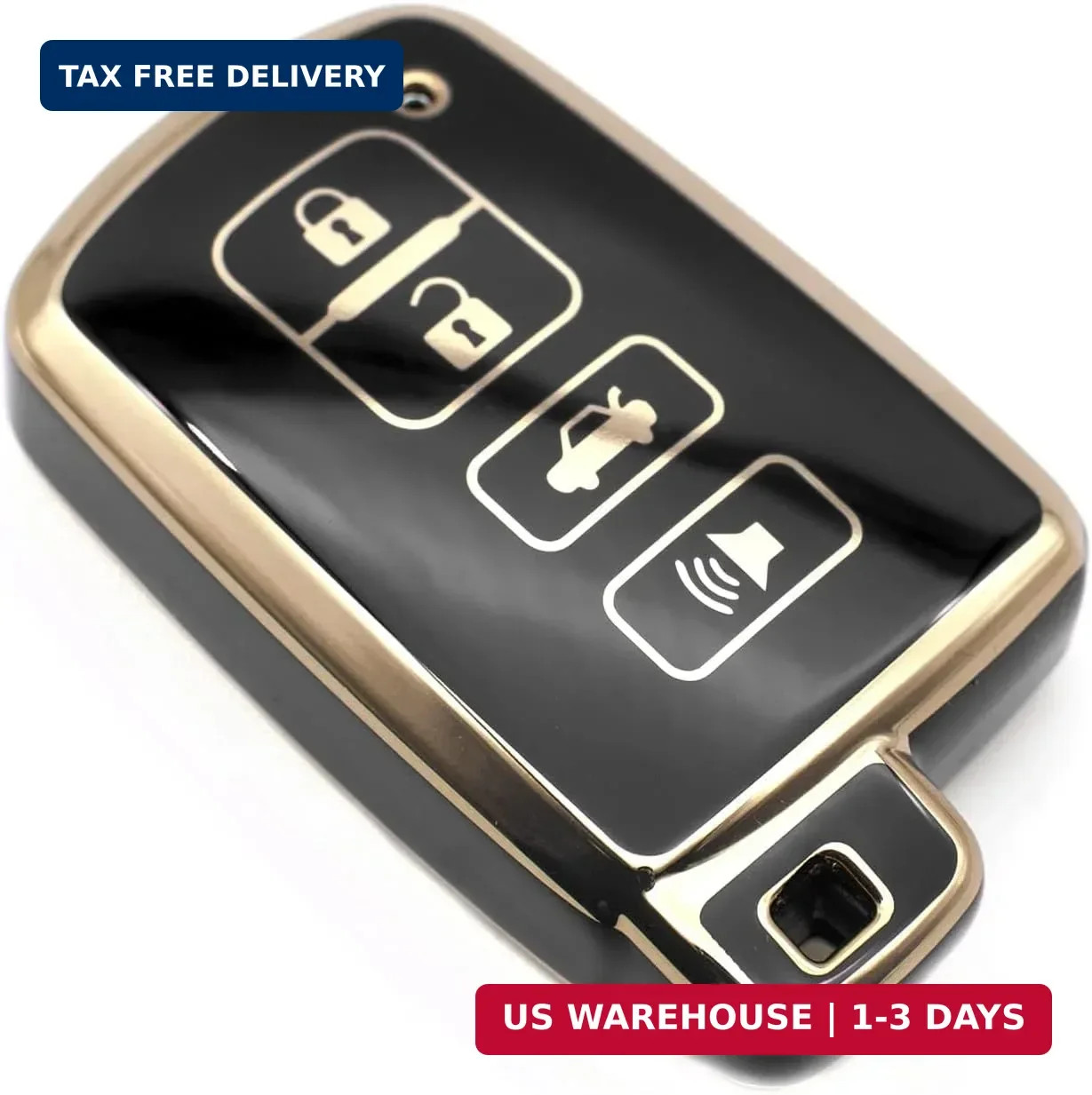 FEYOUN Key Fob Cover Compatible with Toyota Avalon Camry Corolla RAV4 Sequoia Hi