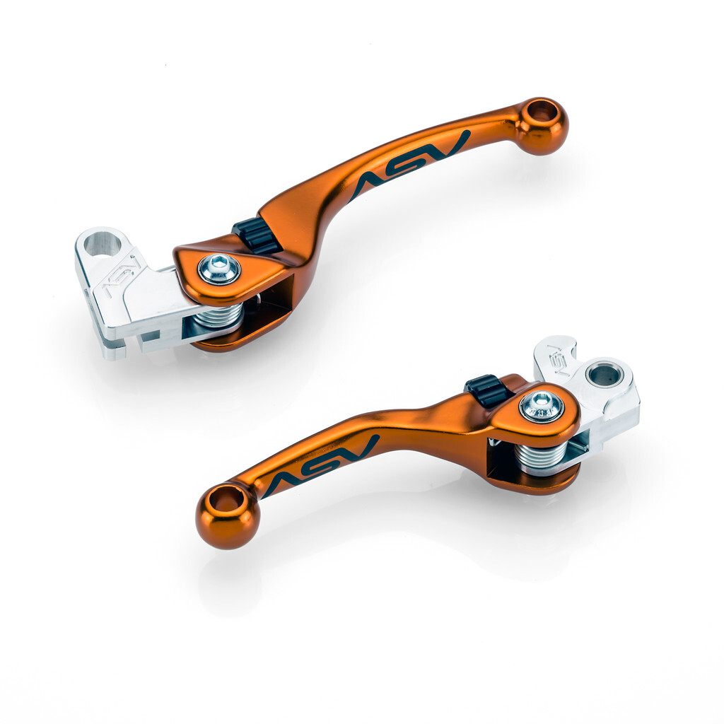 2014-'25 KTM 500 EXC/EXC-F/Six Days ASV F4 Brake & Clutch Lever PAIR PACK Orange