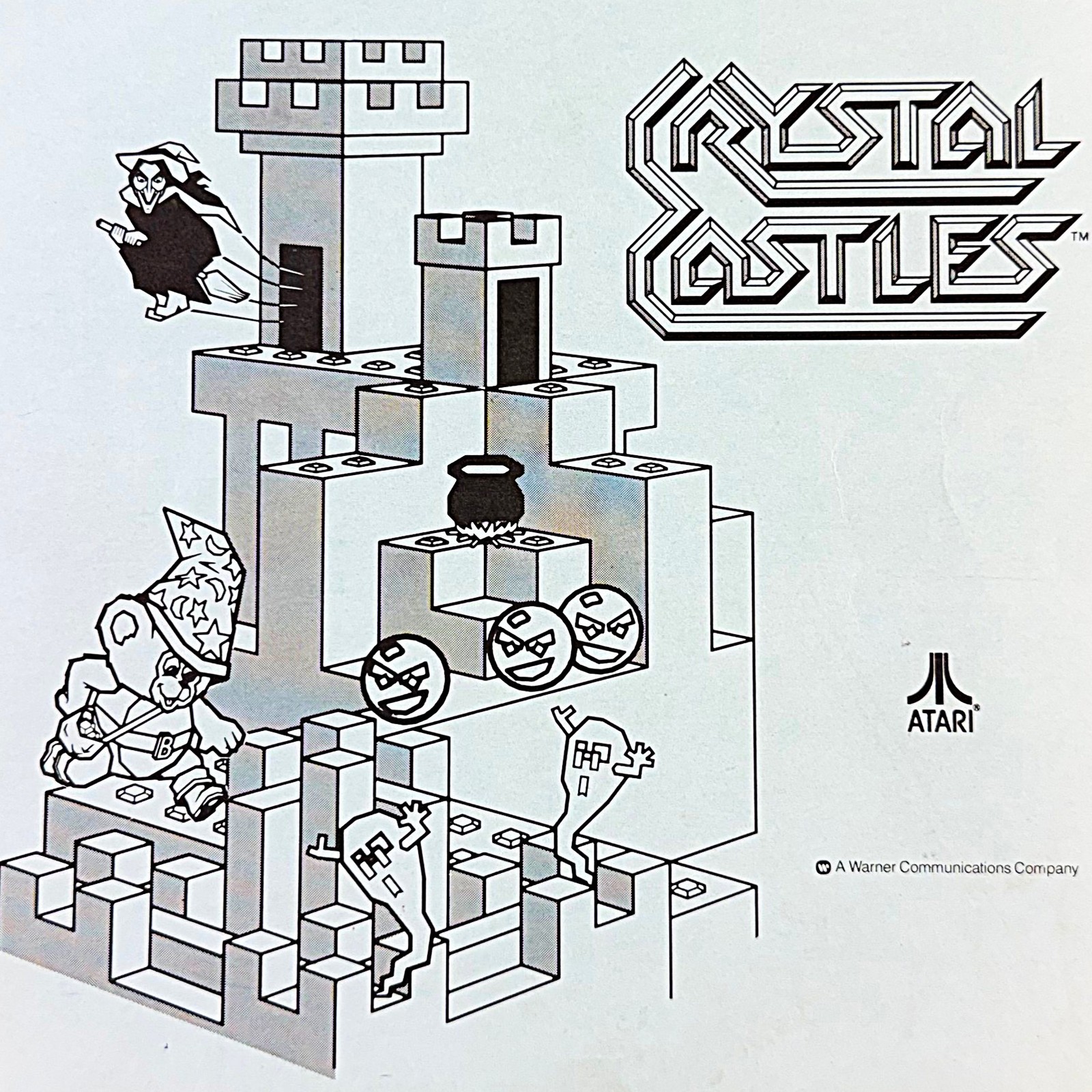 Atari Crystal Castle Arcade Video Game CONVERSION Manual Parts ORIGINAL