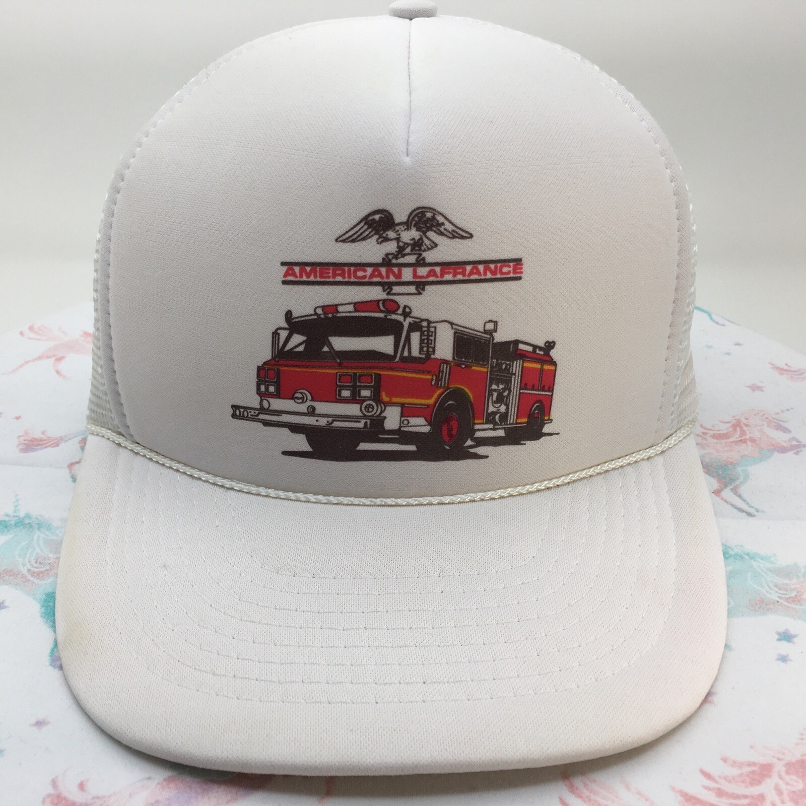 0139 American LaFrance Fire Engine Truck Trucker Hat Cap Snapback Firefighting