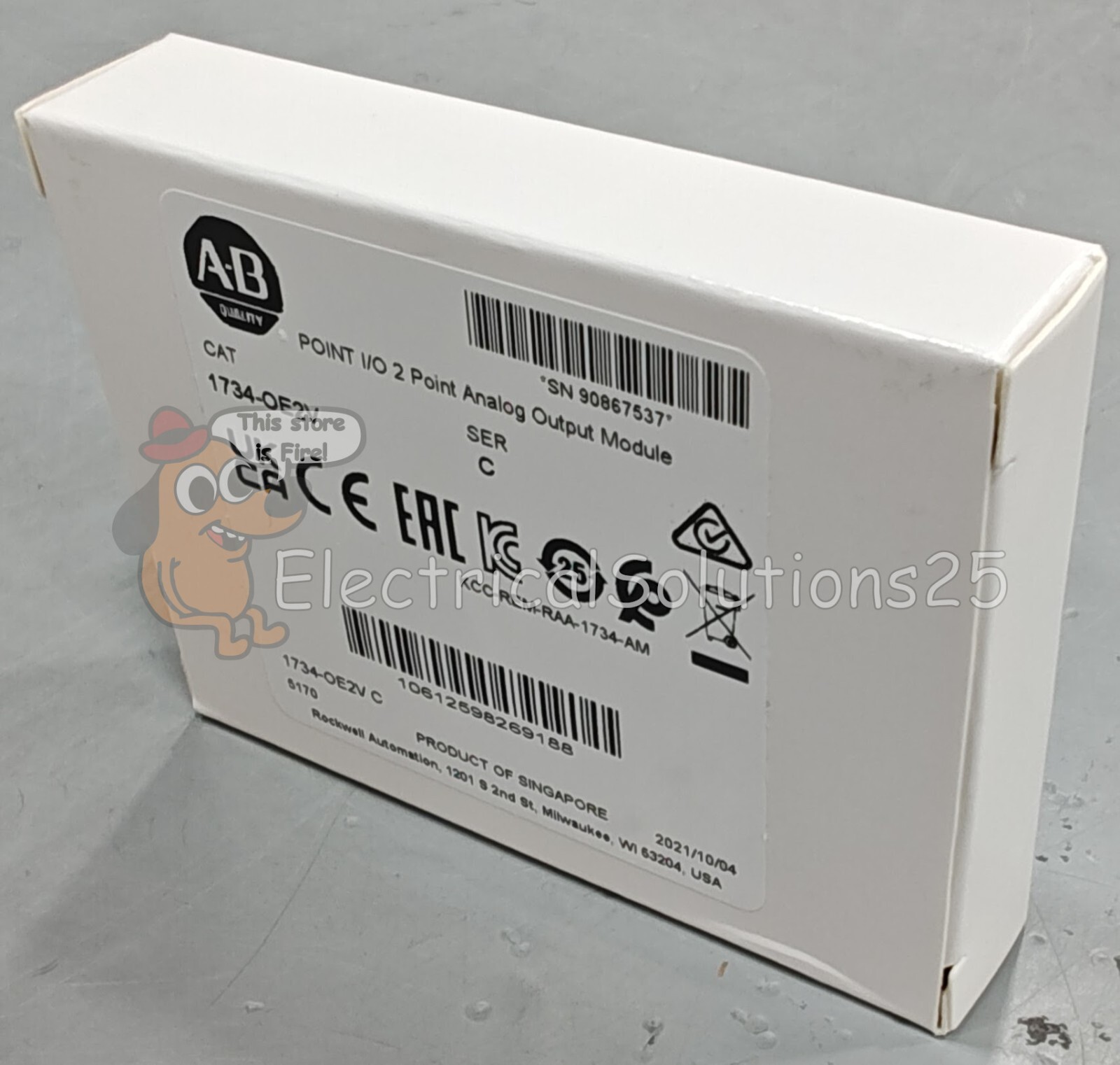 NEW Allen Bradley 1734-OE2V - 2 Single Ended 75mA Analog Outputs - Free Shipping