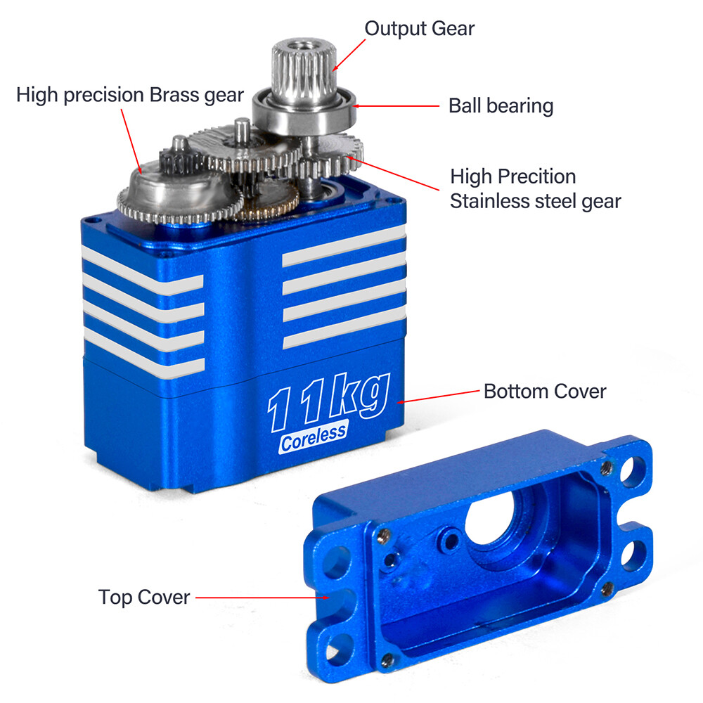 9imod 11 KG Digatal Servo Coreless Metal Gear for 1/8 1/10 1/12 1/18 RC Car DIY
