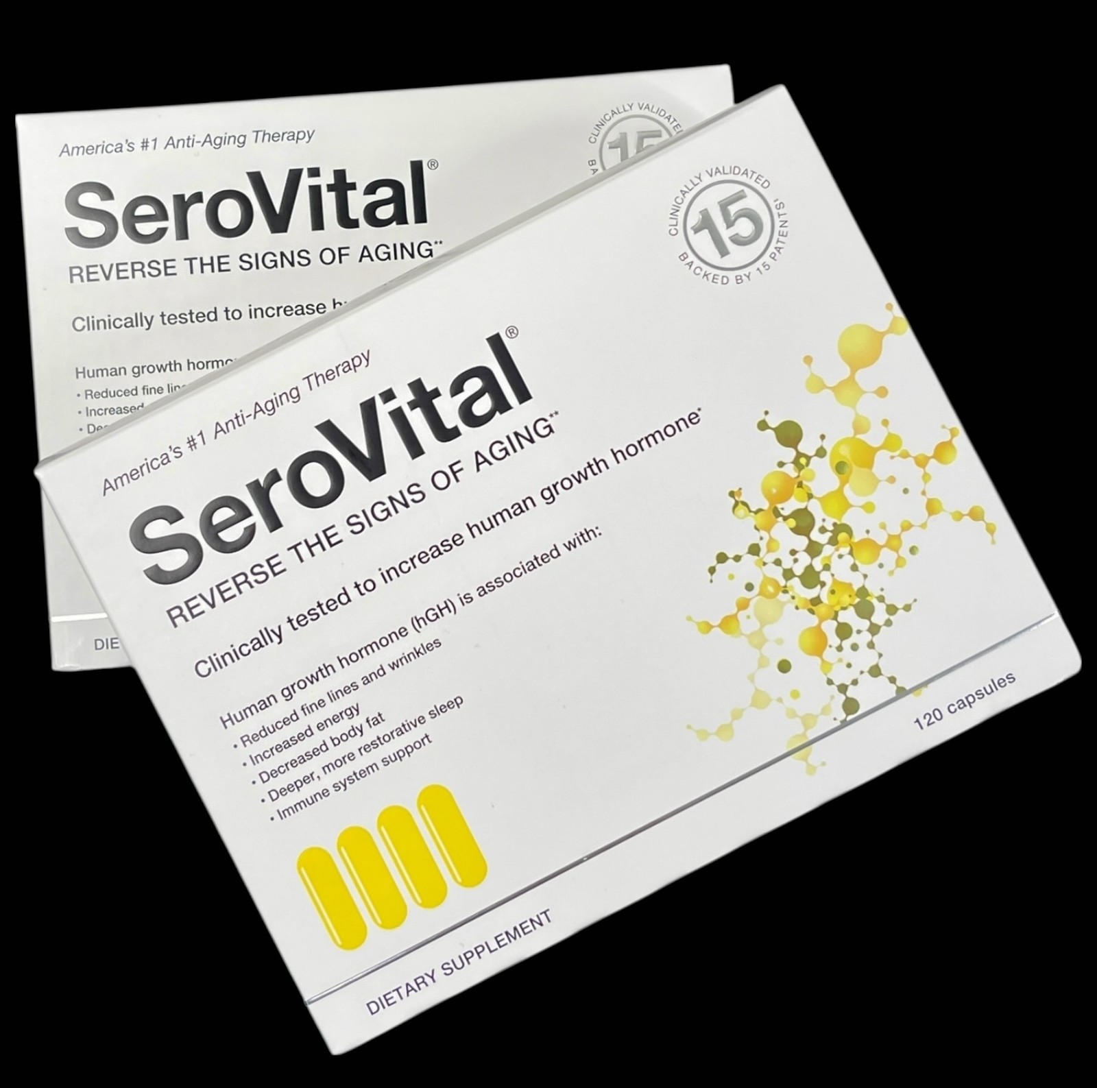 2 Boxes of Serovital Dietary Supplement 240 Capsules Anti-Aging Therapy 05/2027