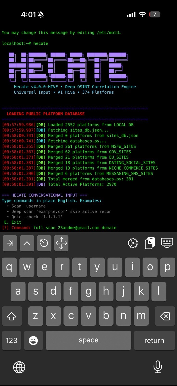 Hecate OSINT Platform Python Cybersecurity Recon Bug Bounty Red Team Tool